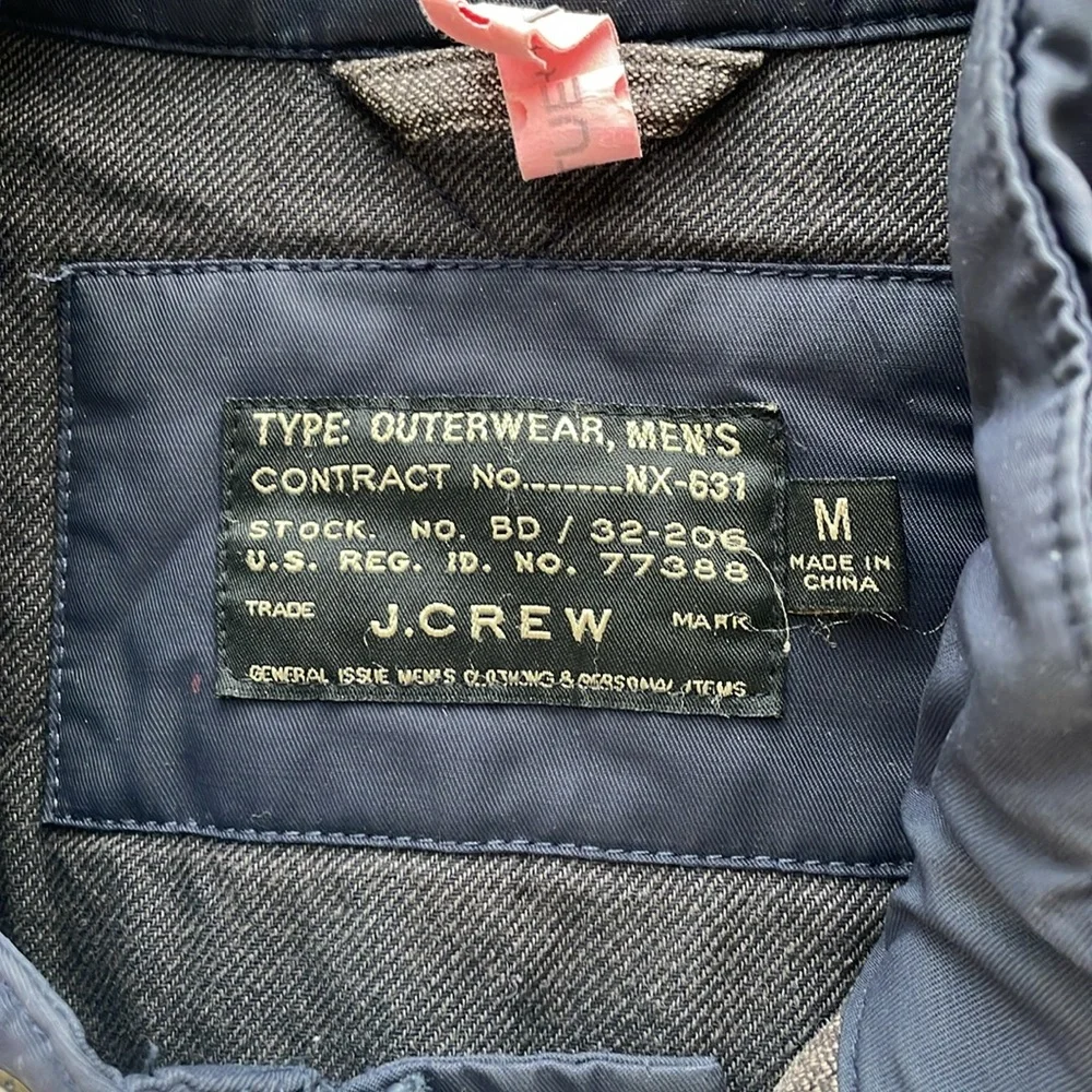 J. Crew Navy Blue Quilted Snap-Button Jacket
